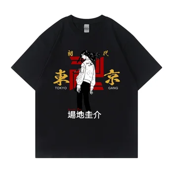 Horúce T Shirt Mužov Harajuku Keisuke Baji Tričko Anime Tokio Revengers Muži Ženy Ženy T-shirt Topy Čaj