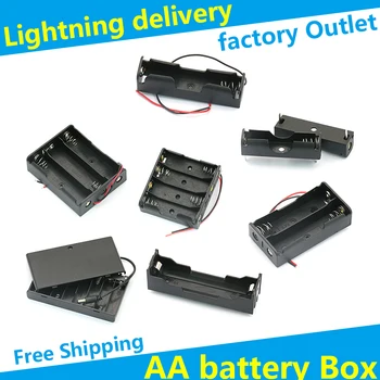 AA Batéria Úložný Box AA batérie Balenia Prípade DIY Batérie Držiaky Bunky Box AA Batérie Držiak s vypínačom a Pokrytie 1-8x 4Pcs