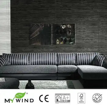 MYWIND Grasscloth Tapety Luxusný Dizajn Interiéru Materiálov Domáce Dekorácie Moderné Nástenné tepelná Izolácia Sivá Tapety