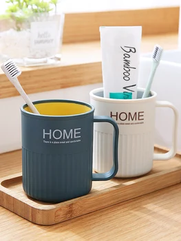 Poháre na umývanie zubov štetcov kefka pohár plastový pohár jednoduchý domov pár iny vietor poháre zuby vedro zuby poklop