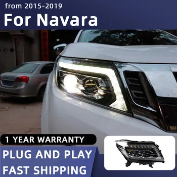 Auto Styling Svetlomety pre Navara LED Reflektor 2015-2019 NP300 Hranici LED Hlavy Lampy DRL Signál Projektor Objektív Automotive