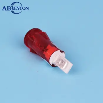 ABBEYCON 10 mm 220v mini prepínač indikátor signálu, svetelný požiarneho poplachu, siréna svetlá indikátor lampa 100ks/veľa