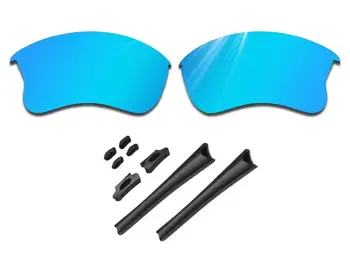 Glintbay 100% Presné-Fit Ice Blue Náhradné Šošovky a Čierna Guma držiak pre Oakley Flak Jacket XLJ slnečné Okuliare