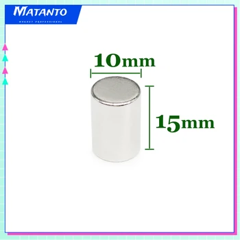2/5/10/15/20/50PCS 10x15 mm Hrubé Disk Neodýmu Silný Magnet N35 Kolo permanentným Magnetom 10x15mm Silné Magnetické Magnet 10*15