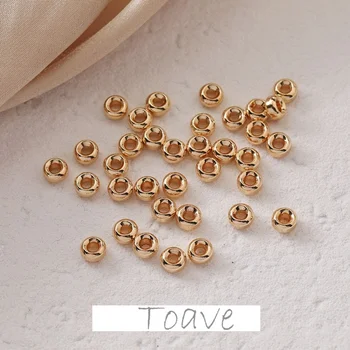 18K zlatom plátované disk kolesa korálky diy perlové náušnice, náramok, náhrdelník základné hand-made materiál príslušenstvo