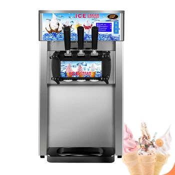 3 Chutí Zmrzlina Stroj S Angličtinou Operačný Systém Soft Ice Cream Tvorcovia Komerčných Sorbet Chladičov Trikolóra