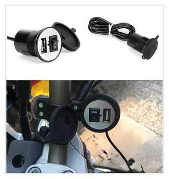12V-24V motocyklové príslušenstvo USB auto nabíjačka telefónu úpravy na HONDA VTR1000F FIRESTORM CBR125R CBR300R CB300F FA