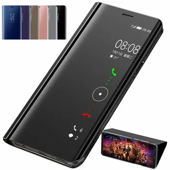 Pre Xiao Poco M4 Pro 4G Prípade Luxusné Smart Mirror Flip Magnetické Kožené Stojan Telefónu Prípade Pocophone M4 PRO 4G Zadný Kryt