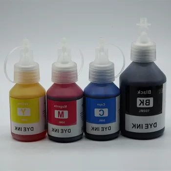 4 Ks Náplň Dye Ink Kit sady BK 100 ML C/M/Y 50ML Špeciálne Pre všetky DCP-T300 500W T700W T800W Naplniteľné Atramentové Tlačiarne