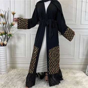 Ramadánu Eid Moslimských Abaya Dubaj Pakistanskej Turecko Islam Arabčina Šaty Pre Ženy, Župan Longue Kimono Femme Musulmane Kaftane Marocain