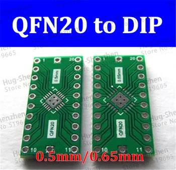 Vysoká kvalita 10pcs/veľa QFN20 na DIP20 Adaptér PIN Ihrisku 0.5 0.65 mm PCB Dosky Converter LFCSP20 SIAHNUŤ Konvertor