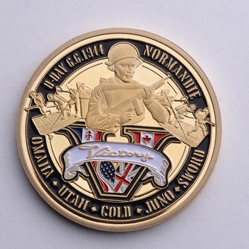 1944 Výzvou Mince Normandii Invázie 70. Výročie Mince, Pamätné Mince