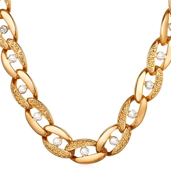 Collare Crystal Choker Náhrdelník Ženy, Mužov, Šperky, Zlato/Striebro Farba Drahokamu Robustný Veľký Náhrdelník Ženy, N102