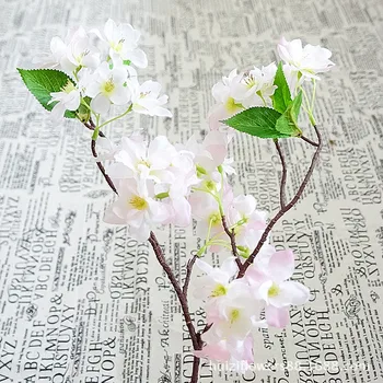 1pc cherry blossom umelé kvety pobočky domov svadobné party dekoratívne kvetinové aranžmány fotografie rekvizity