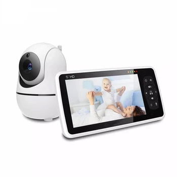 Nový 5-Palcový Video Baby Monitor s Kamerou a Zvukom, 22Hrs Batéria, 4X Zoom, 1000ft Rozmedzí 2-Way Audio Snímač Teploty Marieli