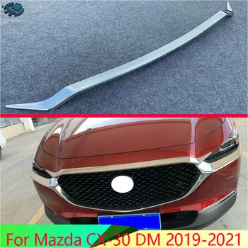 Pre Mazda CX-30 DM 2019-2021 ABS Chrome Predná Kapota Motora Grilovacia Mriežka Nárazníka Pery Oka Výbava Kryt Liatie Auto Styling