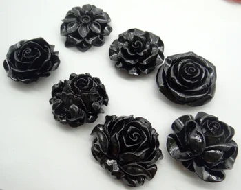Čínsky Organické Rumelková prírodné Kremeň vybojovať black kvetinové kúzlo Prívesok pre kutilov, Šperky, takže Náhrdelník Príslušenstvo R5
