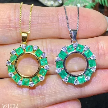 KJJEAXCMY boutique šperky 925 Striebra-Prírodné mozaikové Emerald Luxusný Náhrdelník s Príveskom, Podpora Kontroly karátového
