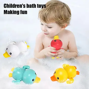 Kúpeľňa Vaňa Sprcha Detské Hodinky Plávanie Deti Hrať Vody Roztomilý Malý Žltý Kačica Kúpanie Vaňou Hračky Pre Dieťa