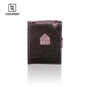 LLH Mini vertikálne malé peňaženky krátke módne tvorivé ultra tenké RFID karty taška mladých mužov a žien business banka držiteľa karty