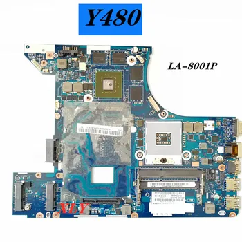 LA-8001P pre Lenovo Y480 notebook doske QIWY3 GT640 doske DDR3 HM76 test 100% práce