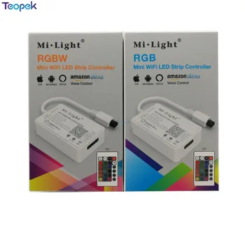 Mi.svetlo Mini WiFi LED Smart Light Controller YL1S YL2S + 24 Tlačidlo IR Diaľkové 4G Skupiny Alexa Ovládanie pre RGB / RGBW LED Pásy