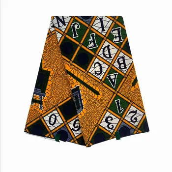 6 Metrov Afriky Batik 24*24 Bavlna Ankara Vosk Textílie Holland Afriky Šaty Geometrické Abecedy Textílie