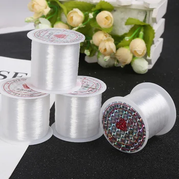 10/100M Plastové Crystal DIY Lištovanie Úsek Elastické Riadok Šperky Čo Dodanie Drôt String Šperky Pletená vlákno Reťazec 1.0 mm