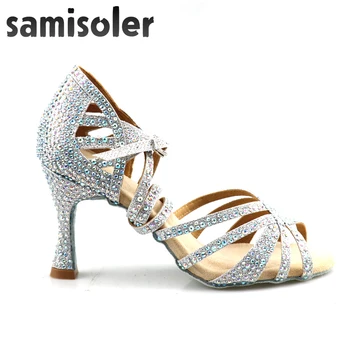 Samisoler šaty topánky žena latinské Tanečné Topánky Ženy Satin Salsa Tanečné Topánky Pre Ženy Tango Jazz Sála tanečné topánky ženy