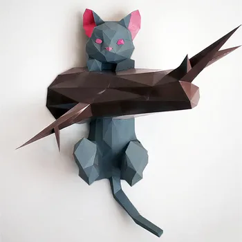 3D Papercraft Papier Stromu Visí Mačka Halloween Chlapca Stenu Spálne Decor Art Dekorácie Domov Chodbe Dekorácie Hobby Hračky