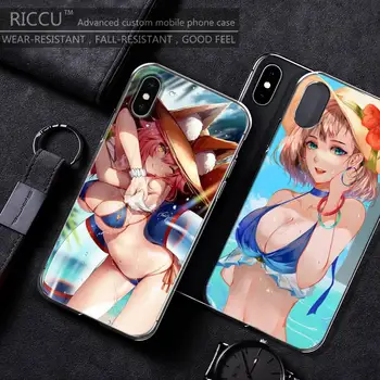 Sexy Anime Bikini Girl Telefón puzdro Pre iPhone 11 12 Pro Max X XS XR 7 8 7Plus 8Plus 6S SE Mäkké Silikónové puzdro