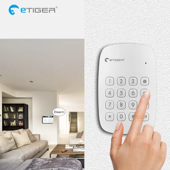 Bezdrôtová Dotyková K1A Klávesnica pre eTIGER Home Security GSM Alarm Systém RFID Karty Deaktiváciu Heslo Bezdrôtovej Klávesnice