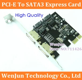 50PCS DHL/ EMS Doprava Zadarmo PCI-E na SATA3.0 PCIE SATA3 rozširujúca karta ASM1061 podporu štarte systému