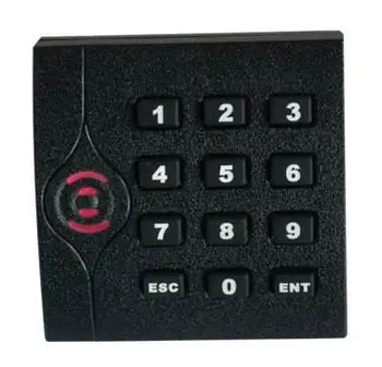 RFID reader klávesnica,ID/em reader,125K, vodotesnými pre prístupový systém WG26 výstup, čierna farba, 2 LED ,sn:KR202, min:5 ks