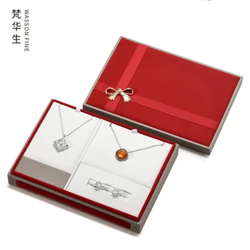 Nové Šperky Balenie Box Krúžok Náhrdelníky Náušnice Display Box Prenosný Darčeková Sada