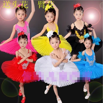 Colros Dievčatá Balet Spoločenský tanec Šaty princezná šaty Strany Kostým Baletné Šaty Deti Tutu Trikot Dancewear Kostýmy