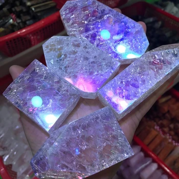 Prírodné Jasné, Crystal Popcorn Netradičné Ozdoby Electroplate Kúzlo Dúhy Anjel Aura Pod Svetlom Reiki Kúzlo Cute Izba Dizajn