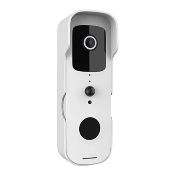 Rainproof Smart Wifi Video, Bezdrôtový Zvonček 1080P Vzdialený Domov Monitorovania S Intercom Zvonček(Biela)