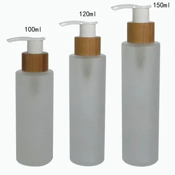 88pcs Bambusu kozmetický balíček 100 ml mliečneho skla šampón fľaša sklo parfum fľaše, sklo spreji s bambusom kryt viečka