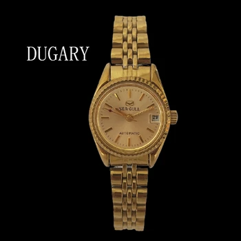 DUGARY Vintage Hodinky Mechanické náramkové hodinky 26mm v Číne top značky seagull hodinky ženy muži pocity s kalendárom vody dôkaz