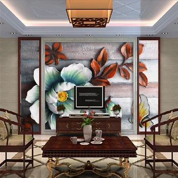 3D kvet, motýľ, elegantné a veľkorysá úľavu domáce dekorácie tapetu pozadia nástenná maľba