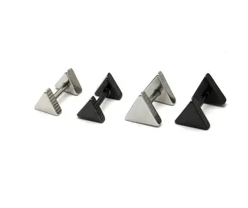 Trojuholník titánové ocele stud náušnice náušnice z nehrdzavejúcej ocele 5 mm 7 mm 50pcs/veľa