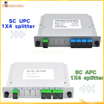 Hot predaj SC APC UPC 1X4 splitter Optických Box FTTH PLC Splitter box Planárne vlnovodové typ Optický splitter Veľkoobchodné Ceny