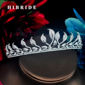 HIBRIDE Rastlín Leaf hlavový most Tiaras Pre Ženy, Svadobné Doplnky do Vlasov Krásy Princezná, Kráľovná Koruny Módne Šperky Strana C-78