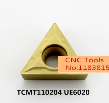 Dodanie zdarma, 10PCS TCMT110204 UE6020. kotúč na rezanie, sústruženie tip,Vhodné pre STFCR STUCR Série Sústruh Nástroj