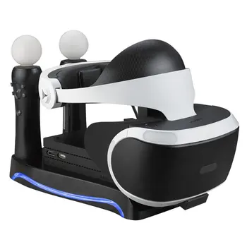 4 in1 Nabíjací Dok Pre Sony PS4-VR Herný ovládač Nabíjačka Pre Sony PS4-VR Herný ovládač Gamepad Poplatok Stojan