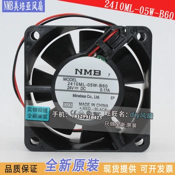 NOVÉ NMB-MAT Minebea 2410ML-05W-B60 6025 24V 0.17 Frekvenčný menič chladiaci ventilátor