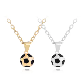 KYSZDL Hot Predaj Futbal Náhrdelníky žena Loptu Prívesok náhrdelník futbal milenca Valentína Darček fanúšikov 3D kúzlo šperky