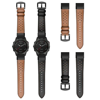 Originálne Kožené Watchband Pre Garmin Fenix 6 6X Pro/TACTIX DELTA Easyfit Zápästie Pre Fenix 5 5X Plus/Prístup S62 Náramok
