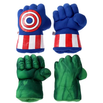1Pair Superheros Boxerské Rukavice Mäkké Plyšové Hračky Hulks,Veľký Giantor, Kapitán USA Box Cosplay Rekvizity Halloween Vianočný Darček
